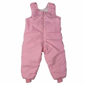Vtg 70s Weather Tamer Pink Snow Bibs Overalls 24M Made in USA